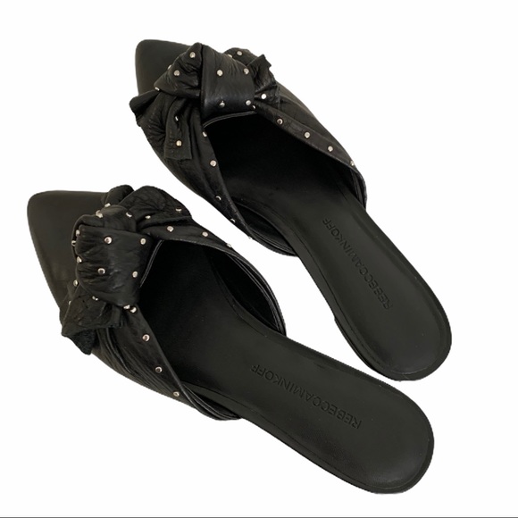 Rebecca Minkoff Shoes - EUC Rebecca Minkoff Studded Alexis Leather Mules 6